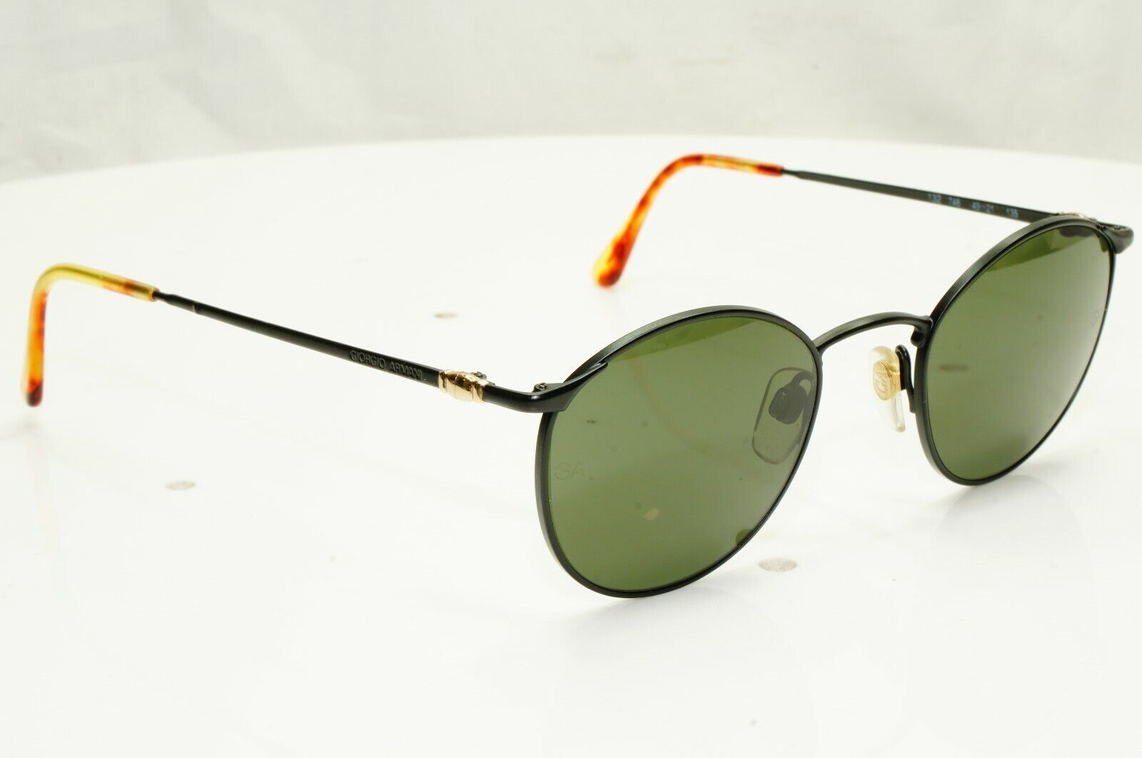 Authentic Giorgio Armani 1997 Vintage Sunglasses Black Green Mens Womens 132 748