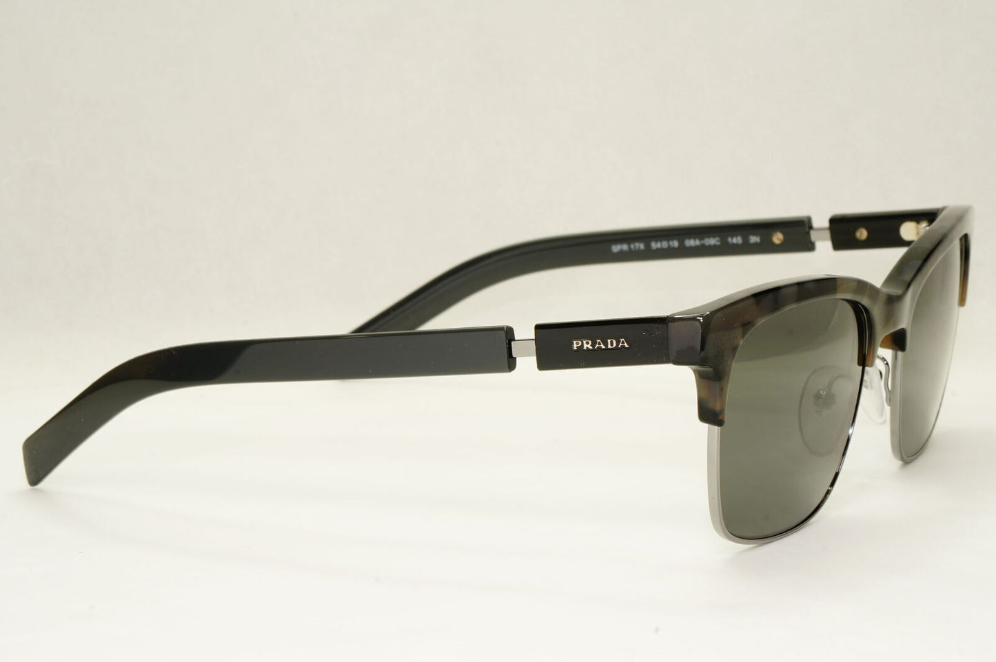 Prada Sunglasses Glass Lens Dark Grey Tortoise PR17XS SPR 17X 08A-09C 54mm