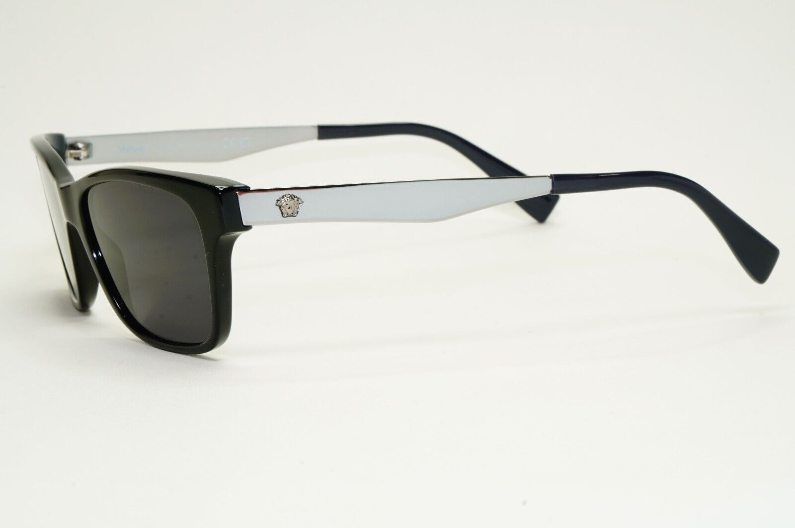 Versace Sunglasses Black Silver Blue Square Rectangle MOD VE 3245 5238 55mm