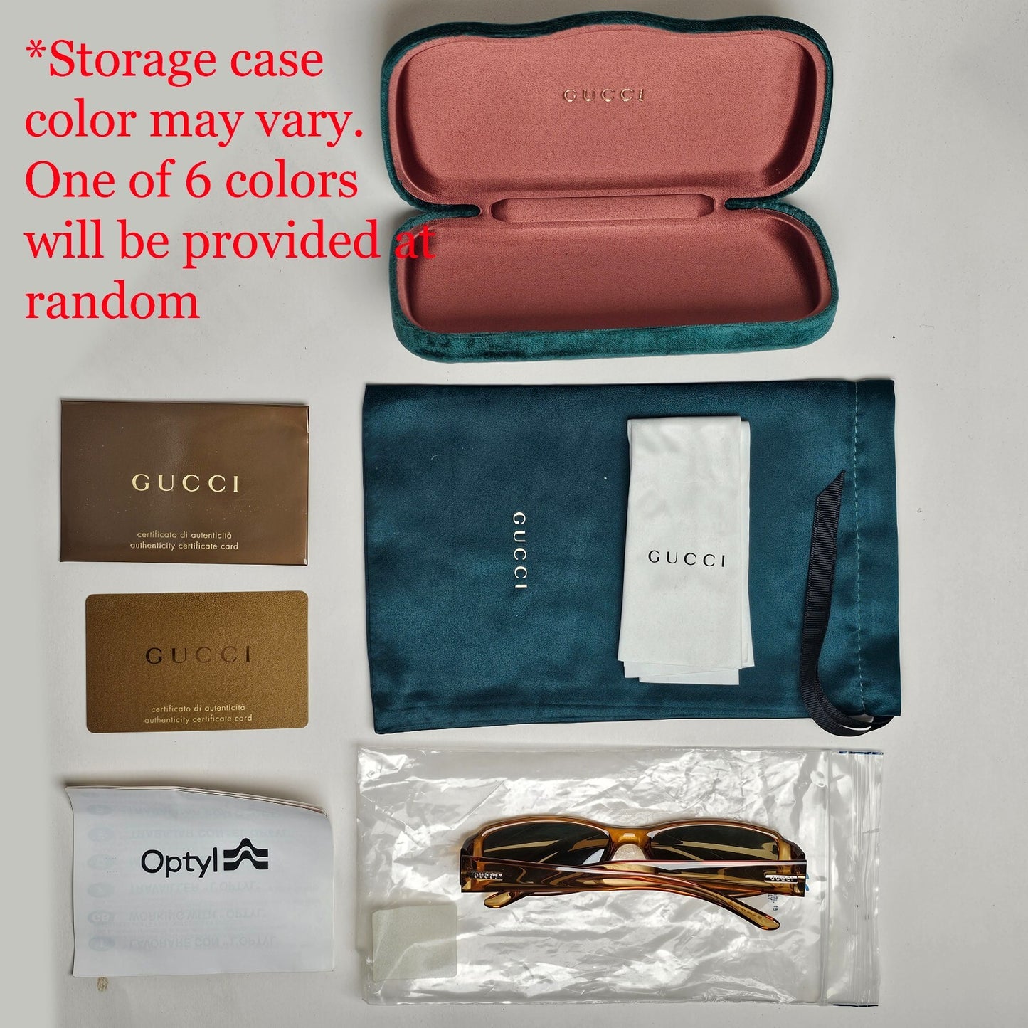 Gucci Sunglasses 2002 Vintage Honey Transparent Green Rectangle GG 2499 K98 52mm