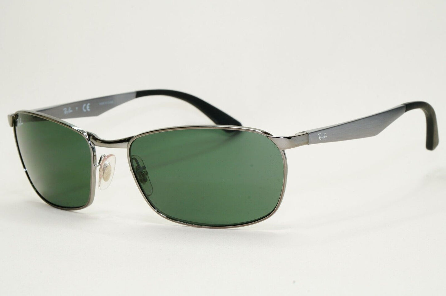 Ray-Ban Sunglasses Gunmetal Green Brushed Aluminium Metal RB 3534 004 59mm