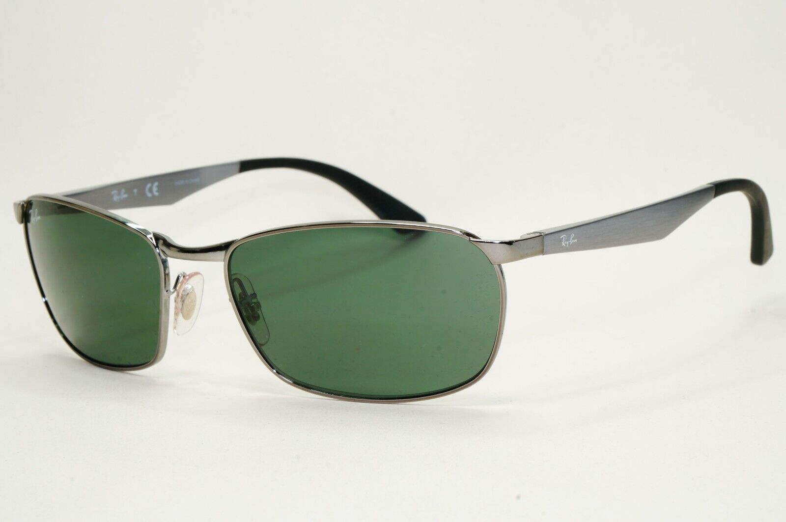 Ray-Ban Sunglasses Gunmetal Green Brushed Aluminium Metal RB 3534 004 59mm