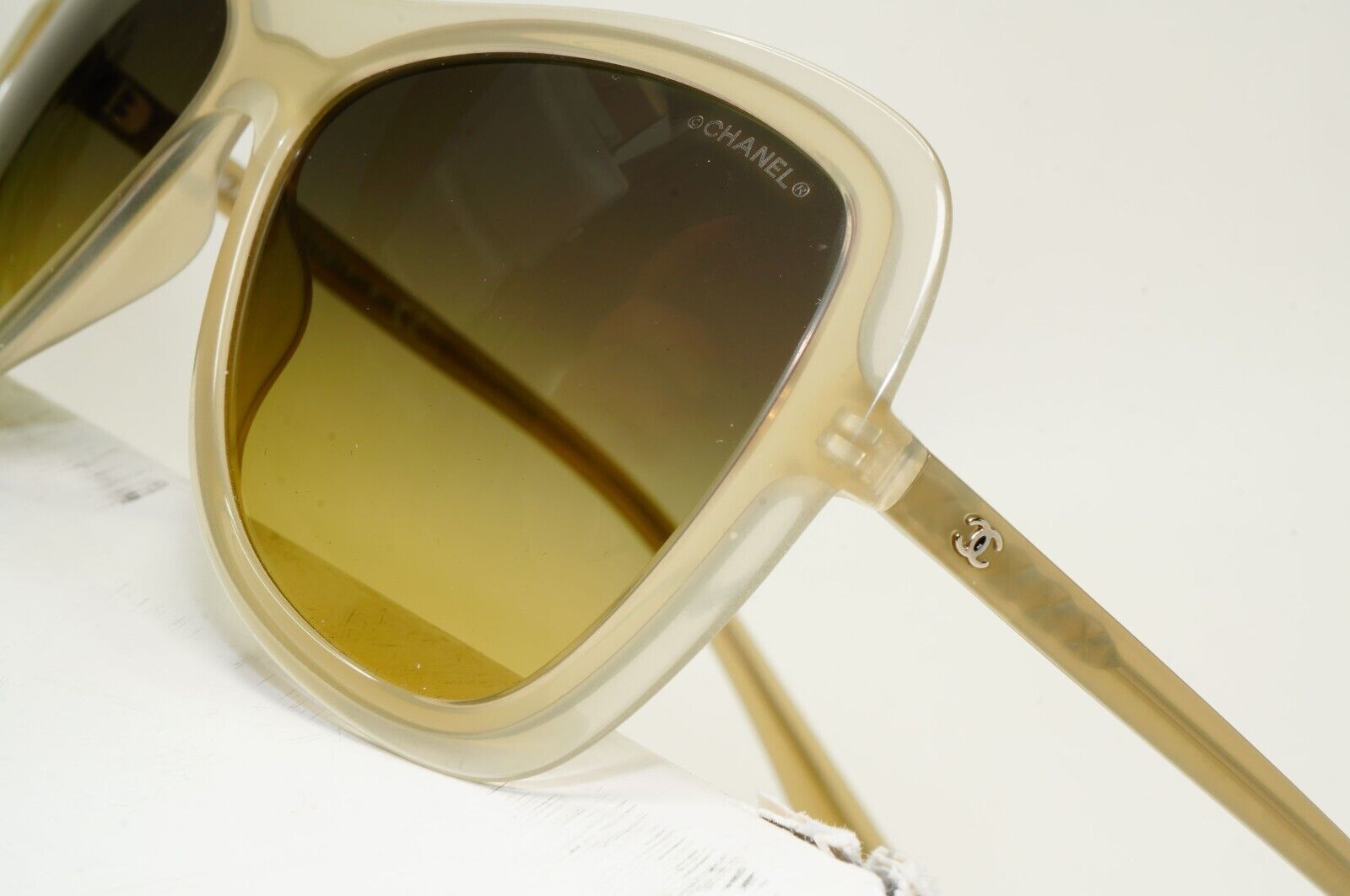 Chanel Sunglasses Olive Green Gradient Square Butterfly 5388 c.1622/L0 57mm