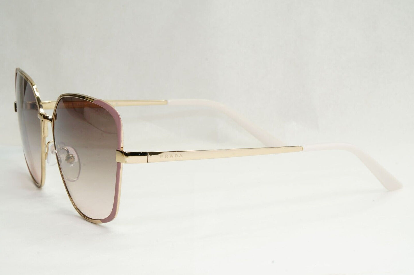Prada Sunglasses Gold Square Metal Grey Pink Gradient PR60XS SPR 60X 07B-4K0