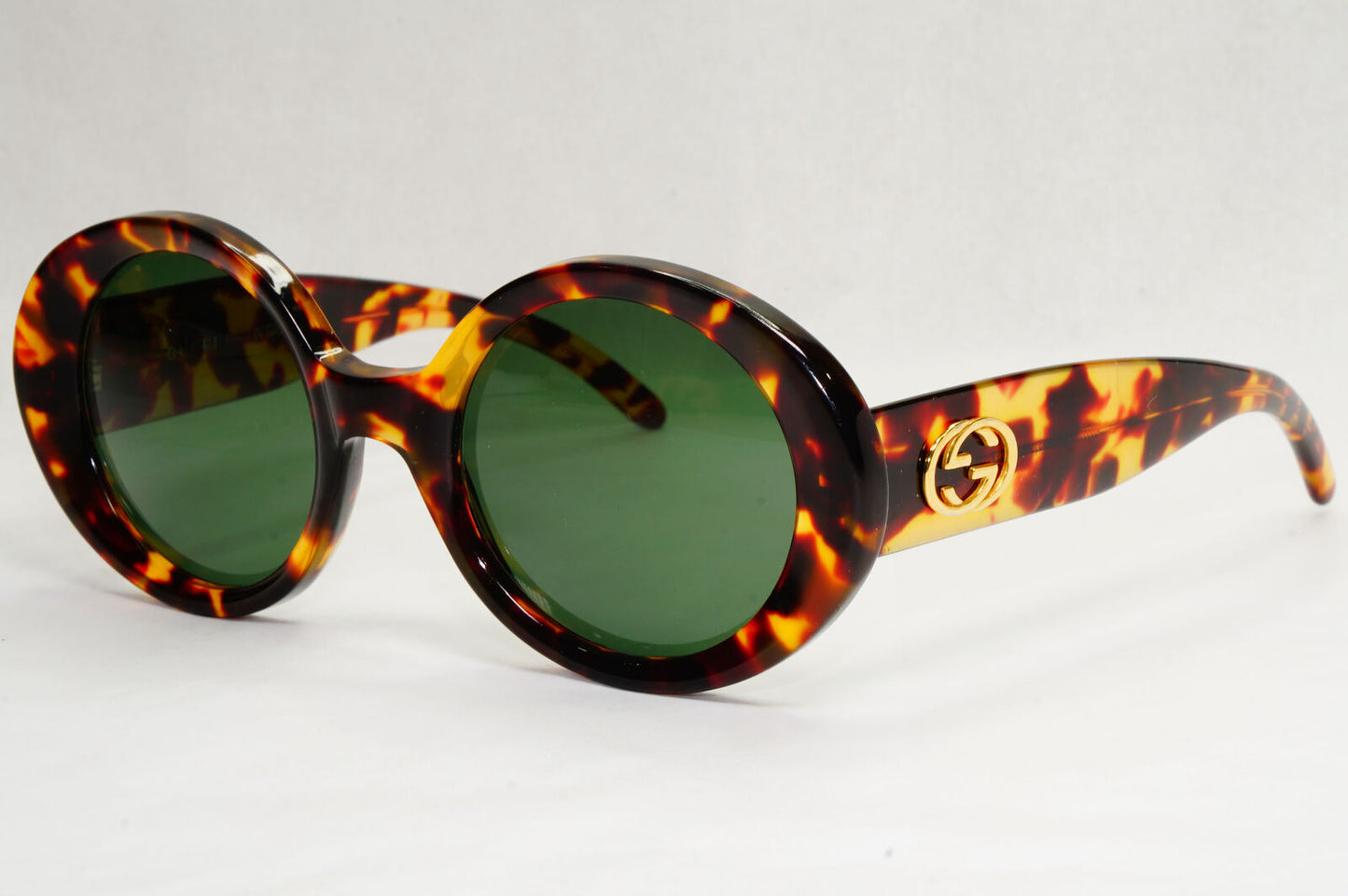 Gucci Sunglasses 2005 Vintage Round Brown Green Tortoise GG 2410/S 02Y 140124