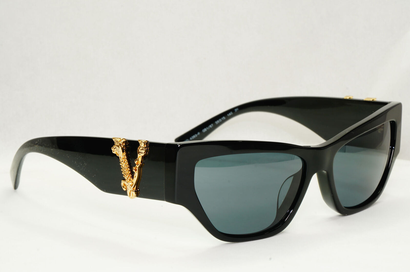 Versace Sunglasses Black Gold V Grey Square MOD VE 4383-F GB1/87 56mm