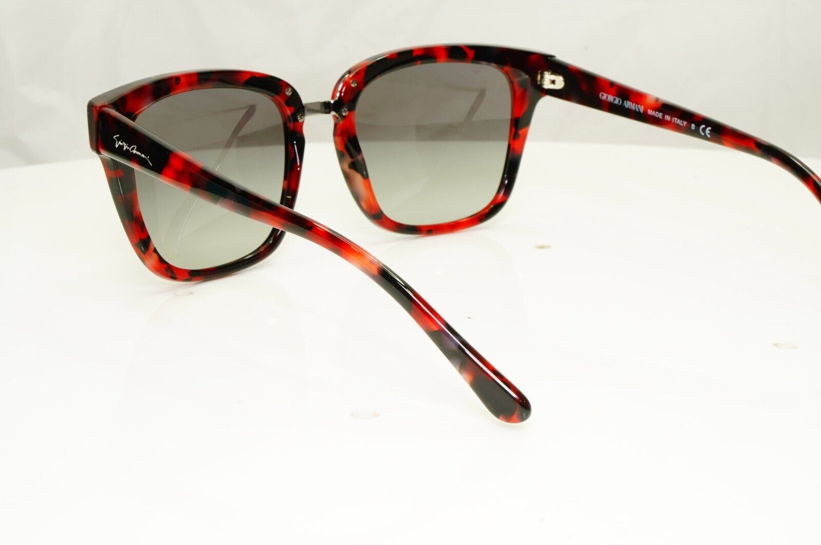 Giorgio Armani Sunglasses Black Red Marble Grey Square AR 8106 5654/11 110823