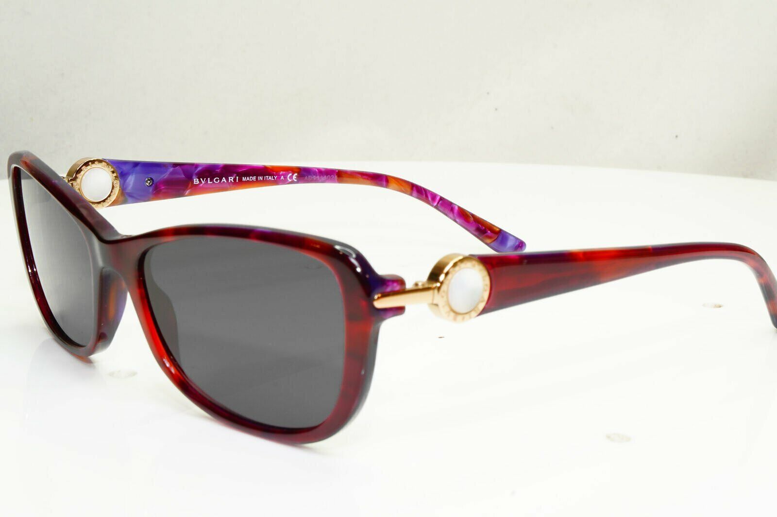 Bvlgari Pearl Gold Burgundy Sunglasses Bordo Rectangle Womens 4075 5270 30410