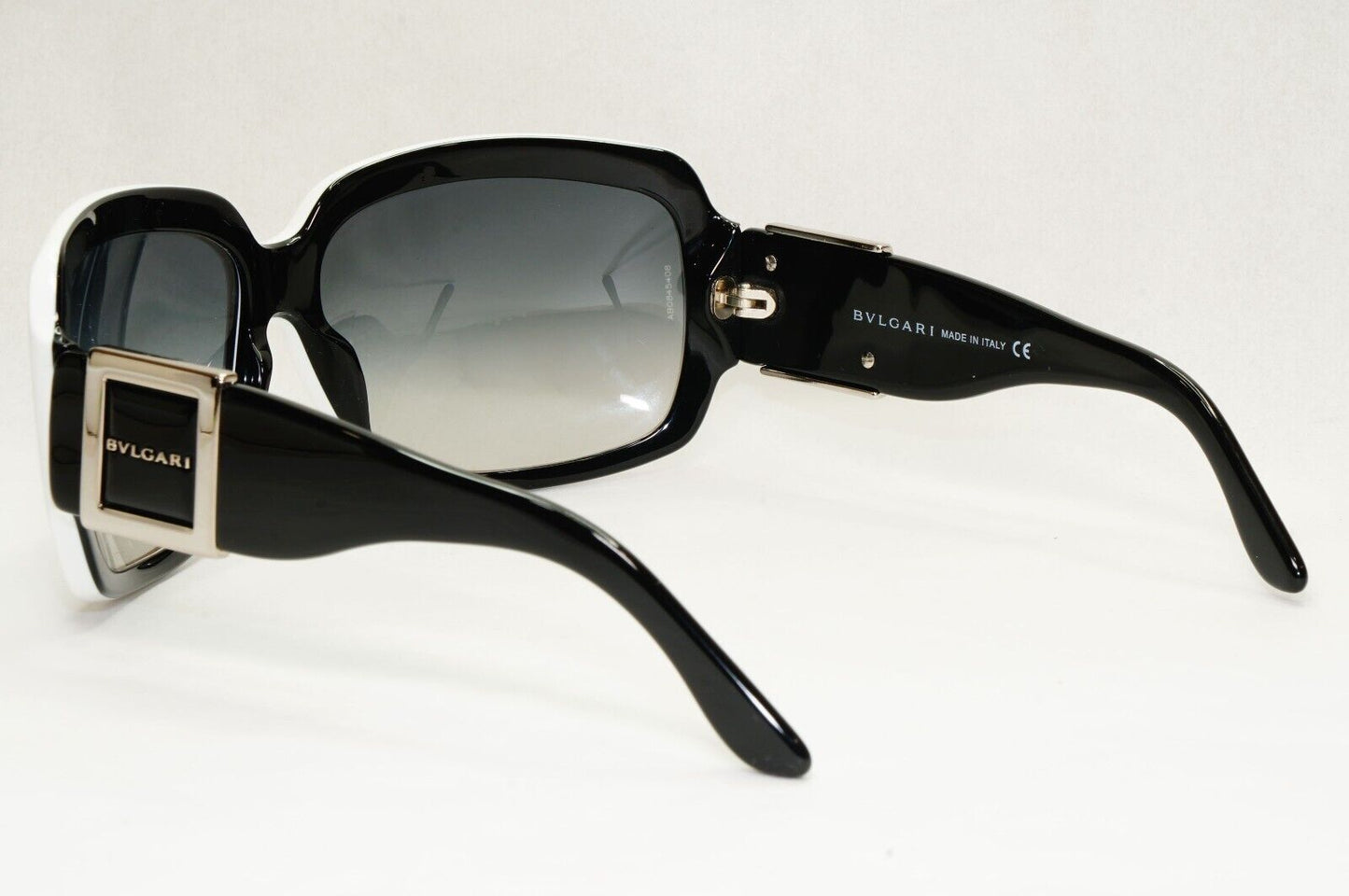 Bvlgari Sunglasses 2008 Vintage White Black Grey Gradient 8024 882/8G 121223