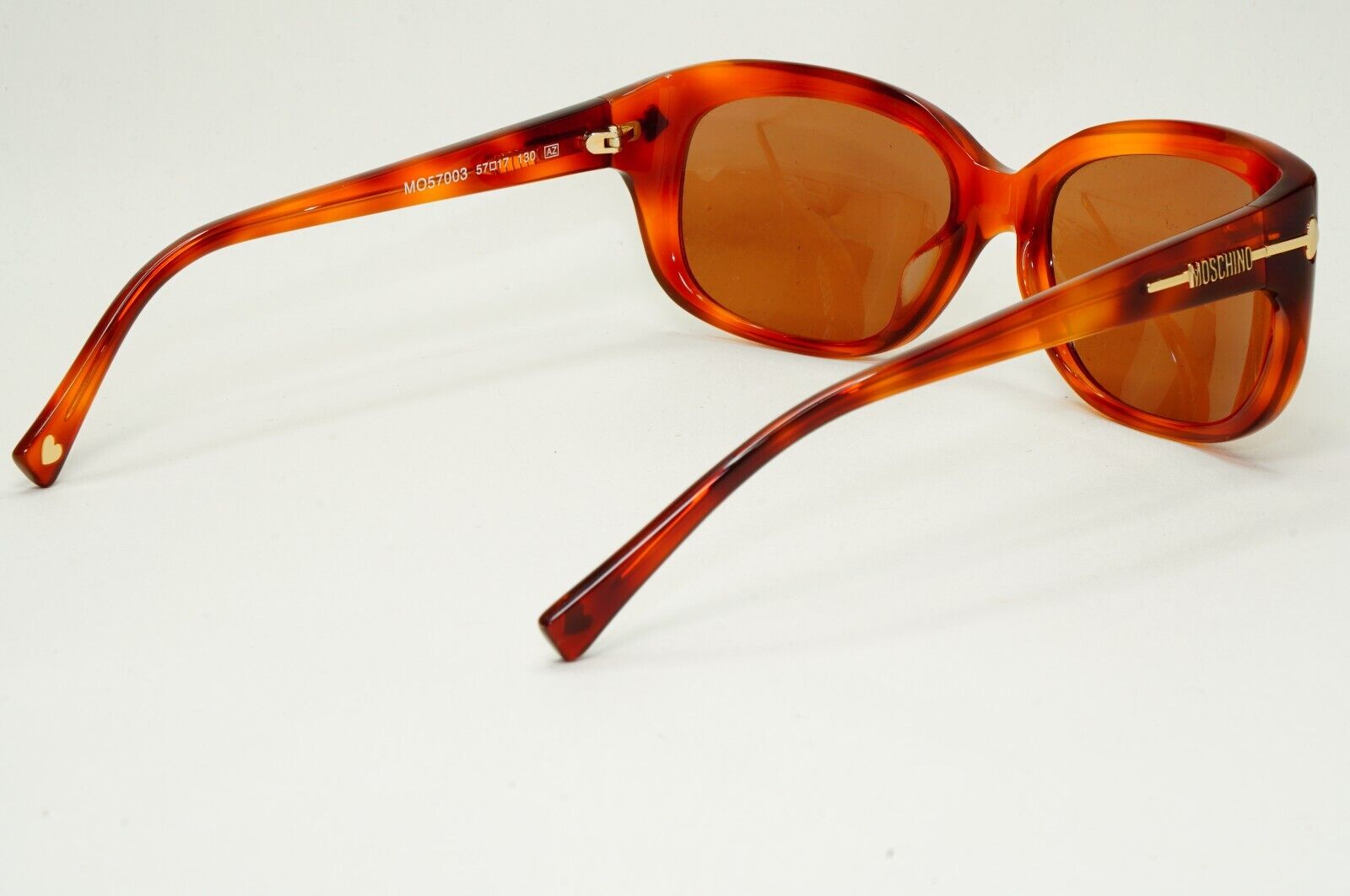 Moschino Sunglasses 2005 Vintage Brown Tortoise Gold Arrows MO570 03 101124