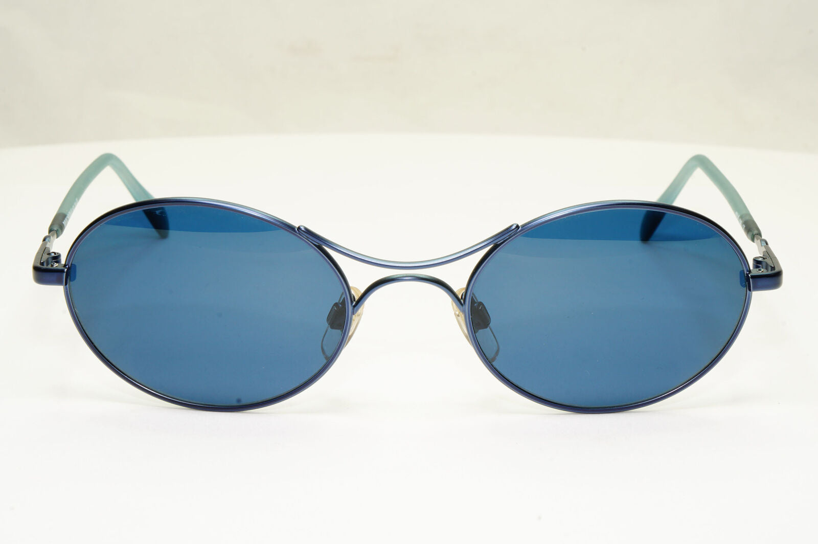 Emporio Armani 1997 Vintage Sunglasses Mens Womens Oval Blue Eagle 071-S 1046