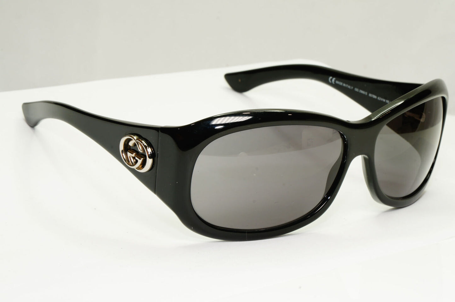 Gucci 2007 Sunglasses Vintage Black Silver Square GG 2966/S 807BN 071222