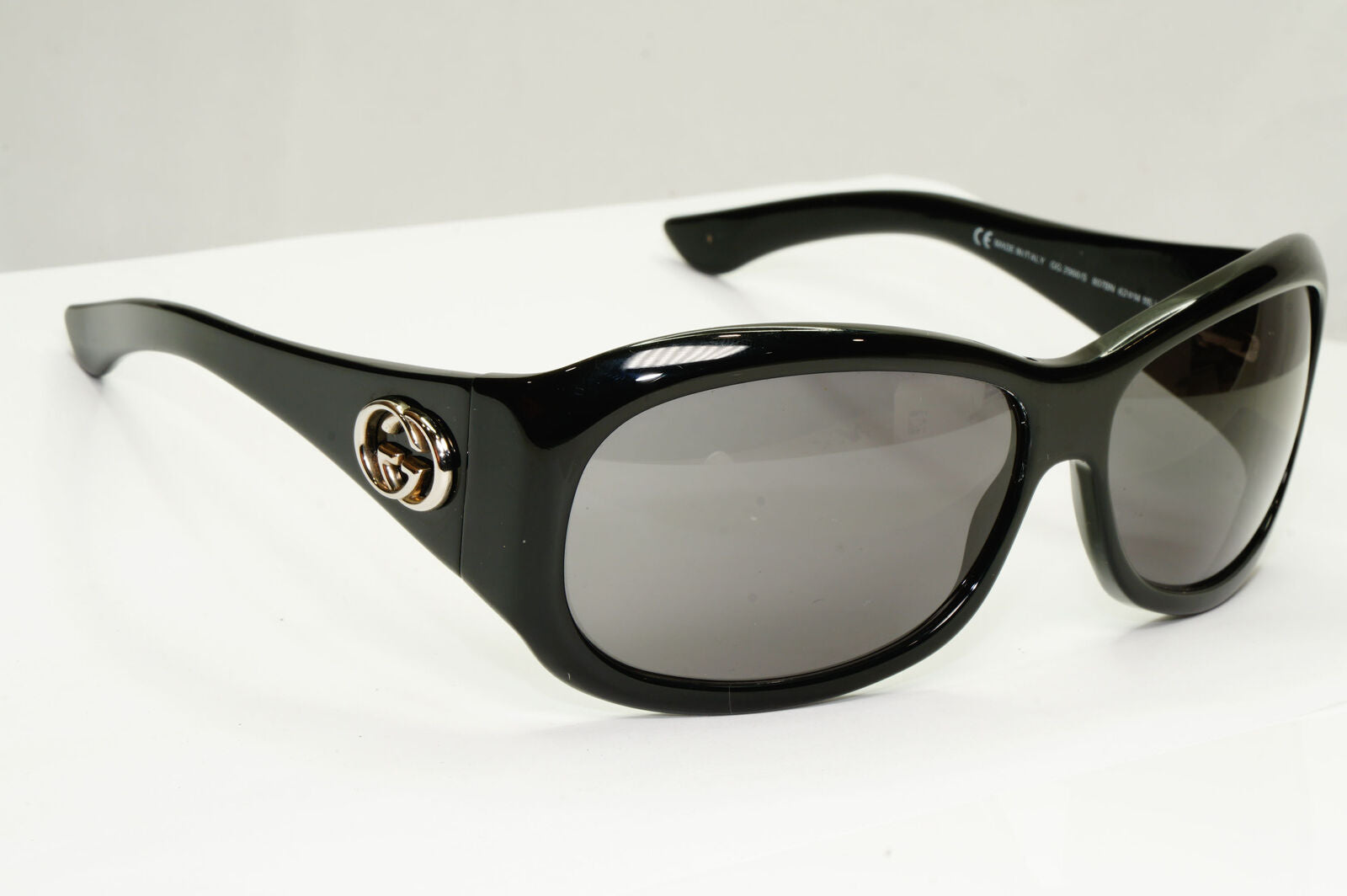 Gucci 2007 Sunglasses Vintage Black Silver Square GG 2966/S 807BN 071222