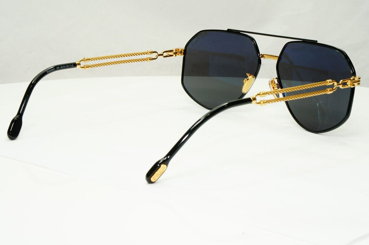 Fred Sunglasses Pilot Gold Black Cable Twist Metal FG40030U 01A Force 10 [A]