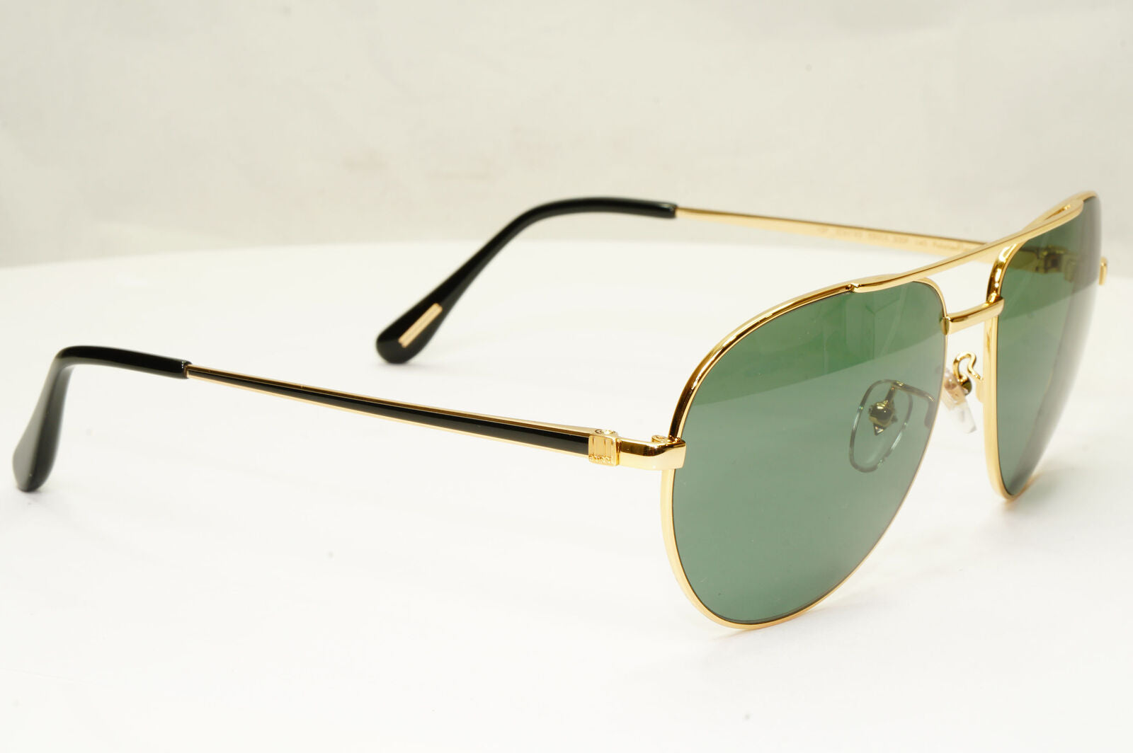 Authentic Dunhill Polarized Gold Metal Pilot Green Mens Sunglasses SDH 193 300P