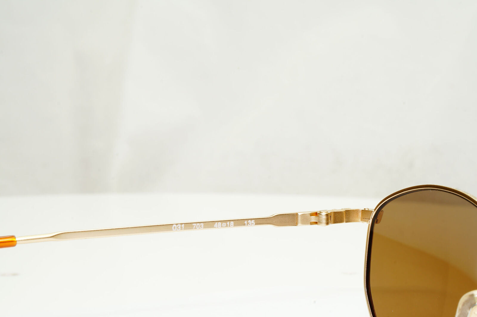 Emporio Armani Sunglasses 1997 Vintage Gold Brown Metal Round 031 703 48mm A