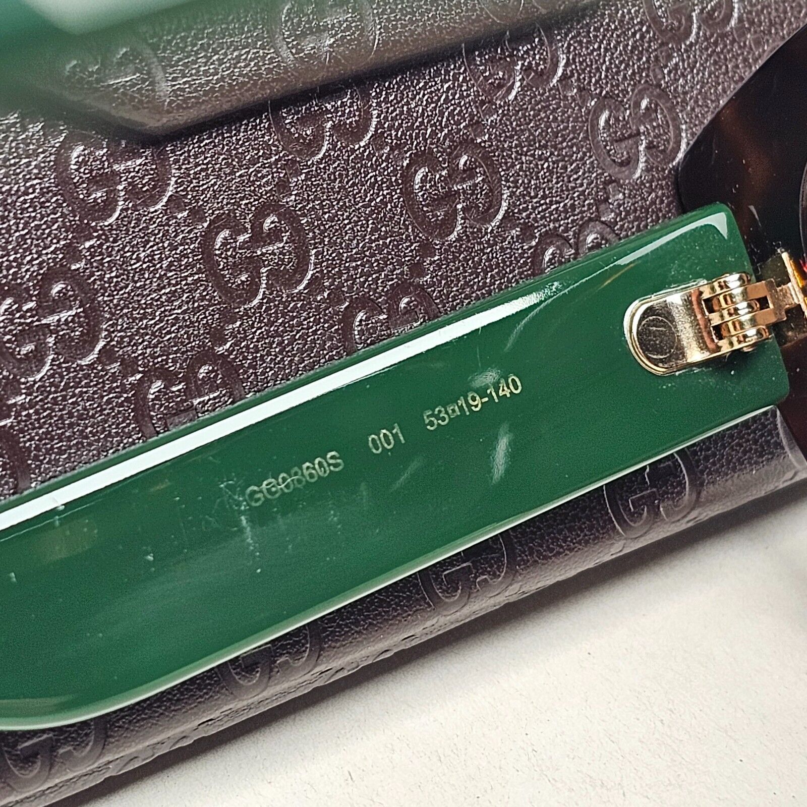Gucci Sunglasses 2021 Brown Green Red Tortoise Square GG0860S 001 53mm 180125