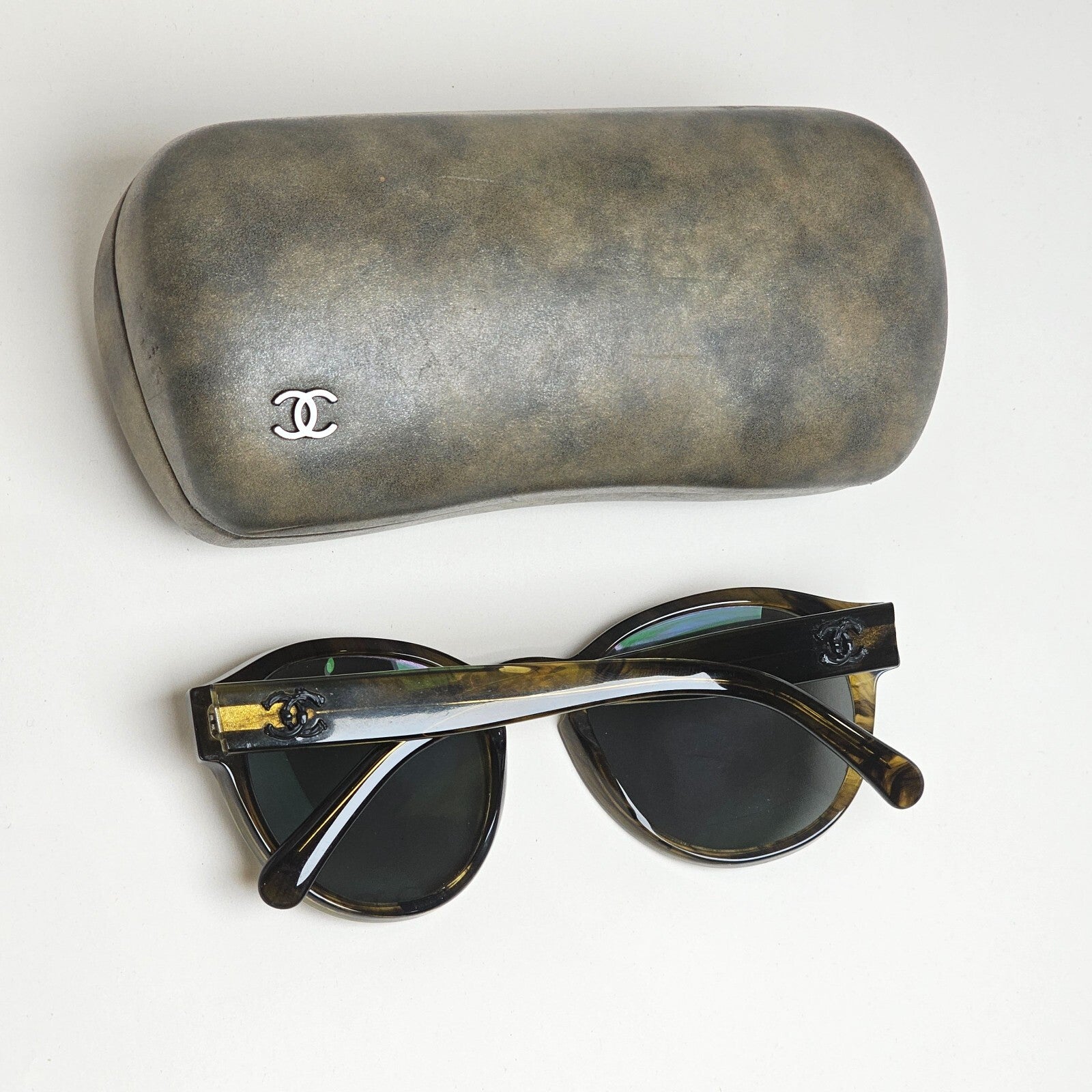 Chanel Sunglasses Olive Marble Green Brown 5359 c.1568/Y9 54mm 100325