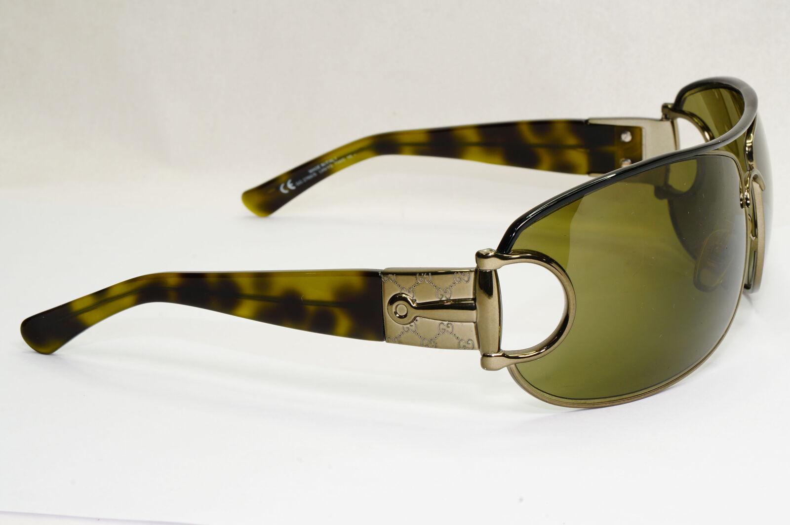 Gucci Sunglasses 2008 Horsebit Green Tortoise Wrap GG 2760/S LHVYS 180224