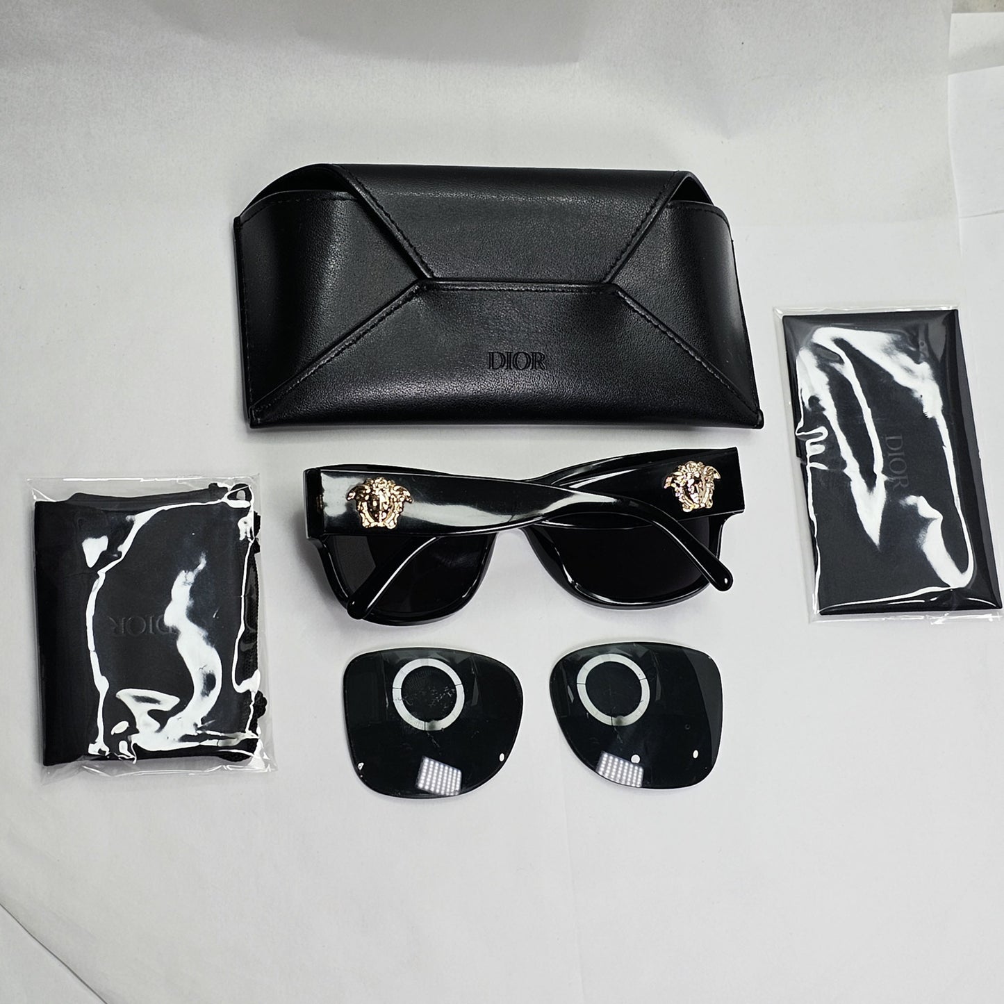 Versace Sunglasses Black Gold Medusa Square MOD VE 4275 GB1/87 130224
