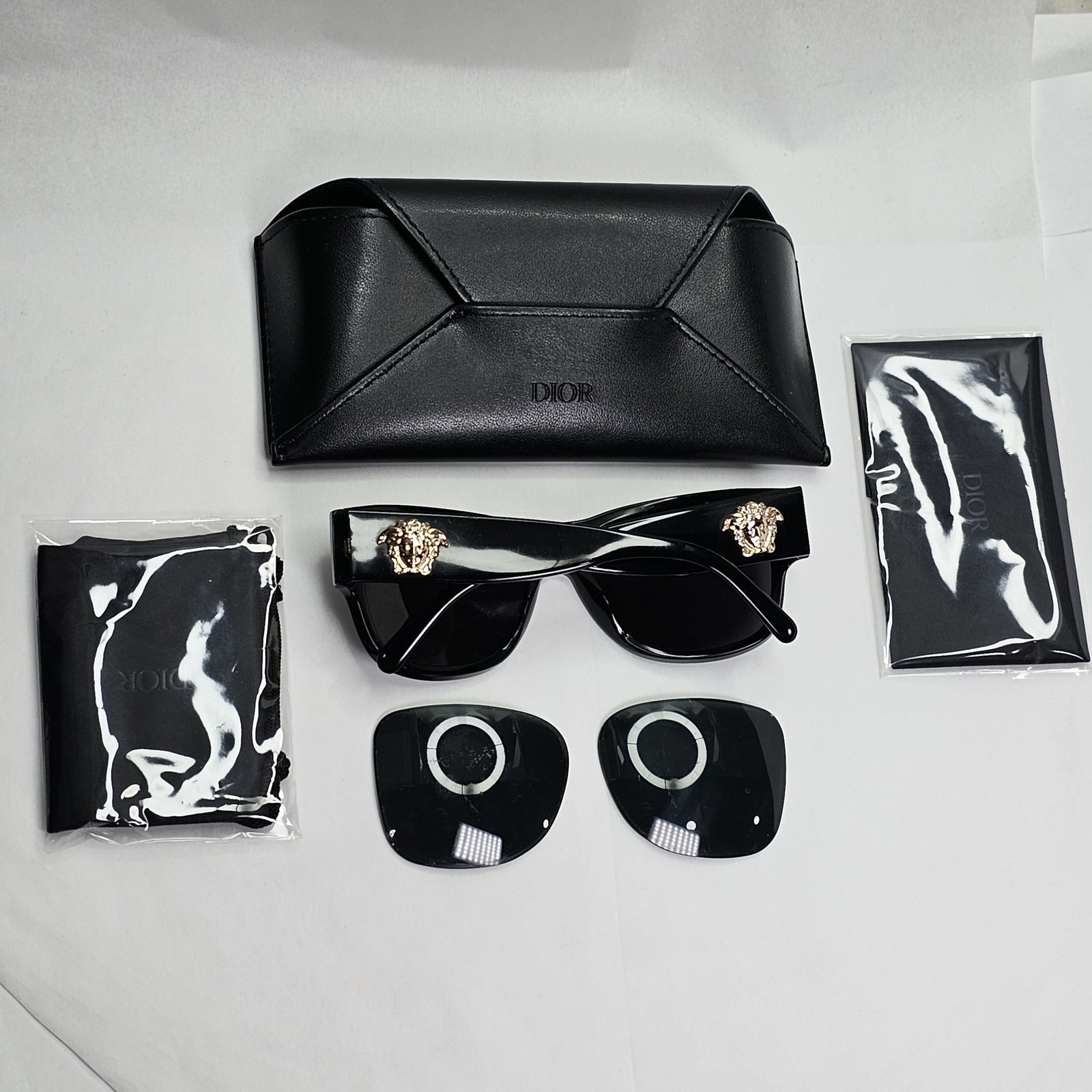 Versace Sunglasses Black Gold Medusa Square MOD VE 4275 GB1/87 130224
