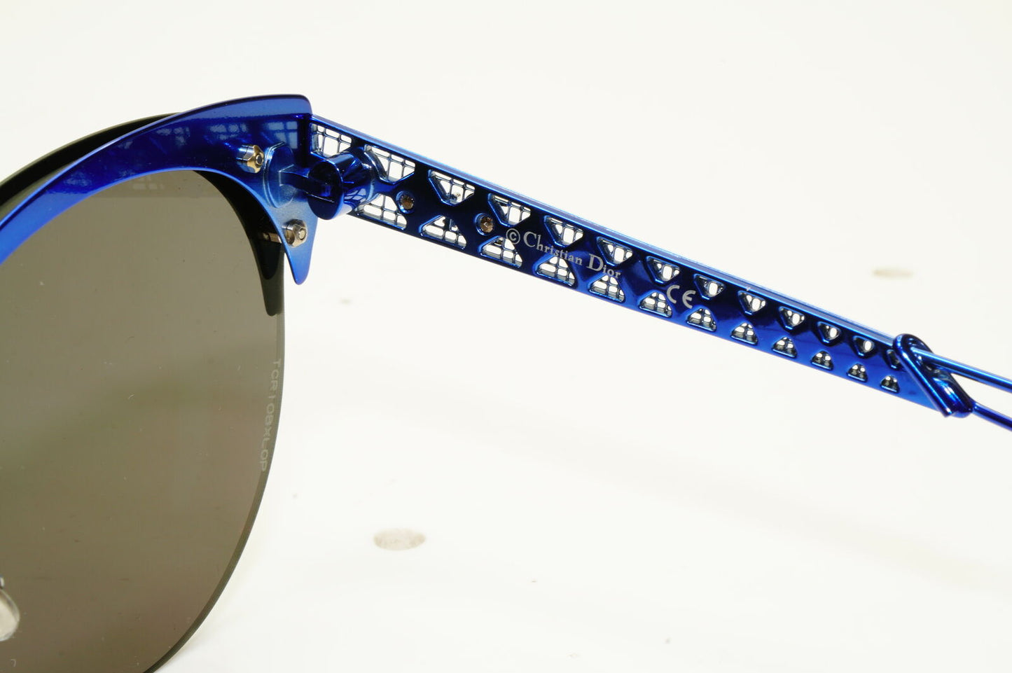 Authentic Dior Womens Metal Sunglasses Black Blue Grey Diorama Club G5V2K