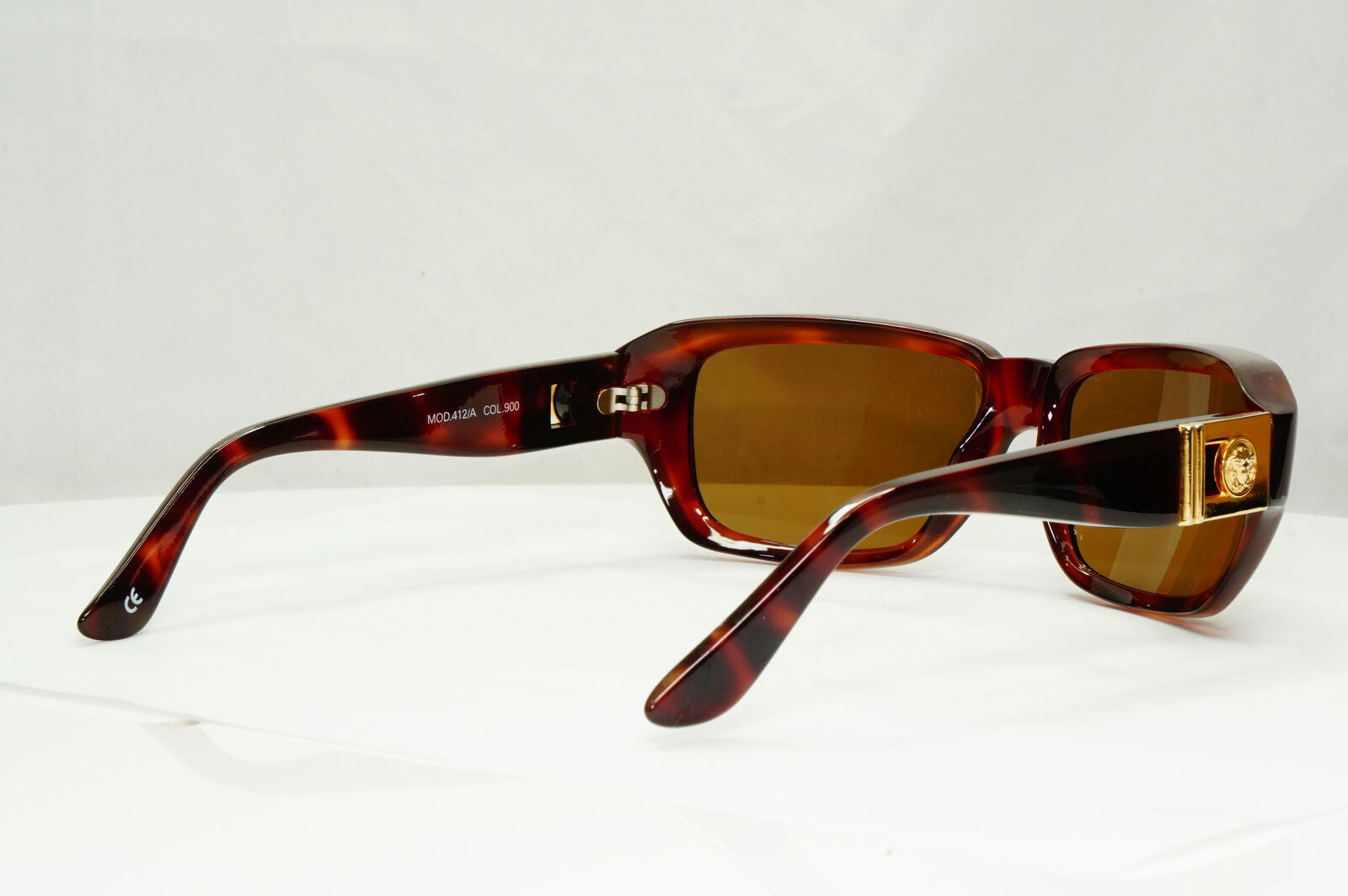 Gianni Versace 1996 Sunglasses Vintage Gold Brown Retro MOD 412/A COL 900 151222