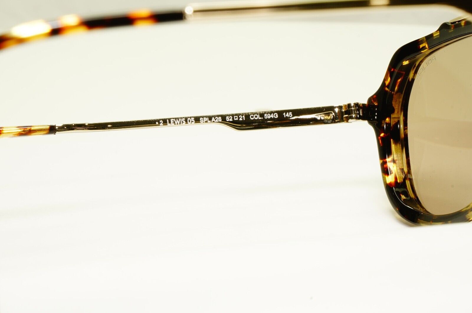Police Lewis Hamilton F1 Sunglasses Brown Gold Marble 52mm 05 SPL A26 COL 594G