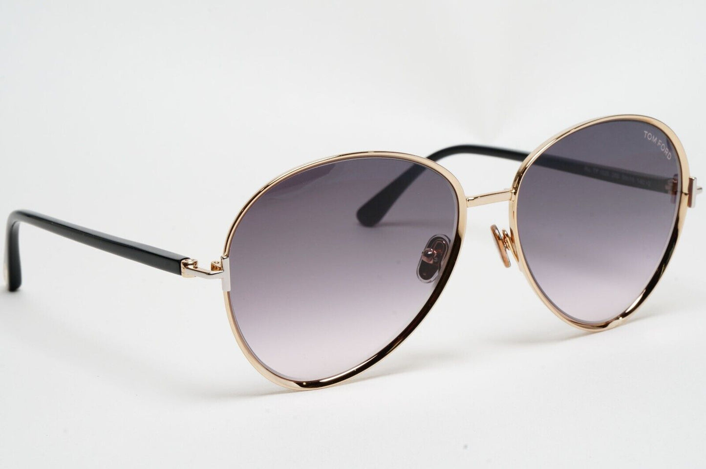 Tom Ford Sunglasses Rio Gold Black Grey Gradient Metal Pilot FT1028 TF 1028 28B