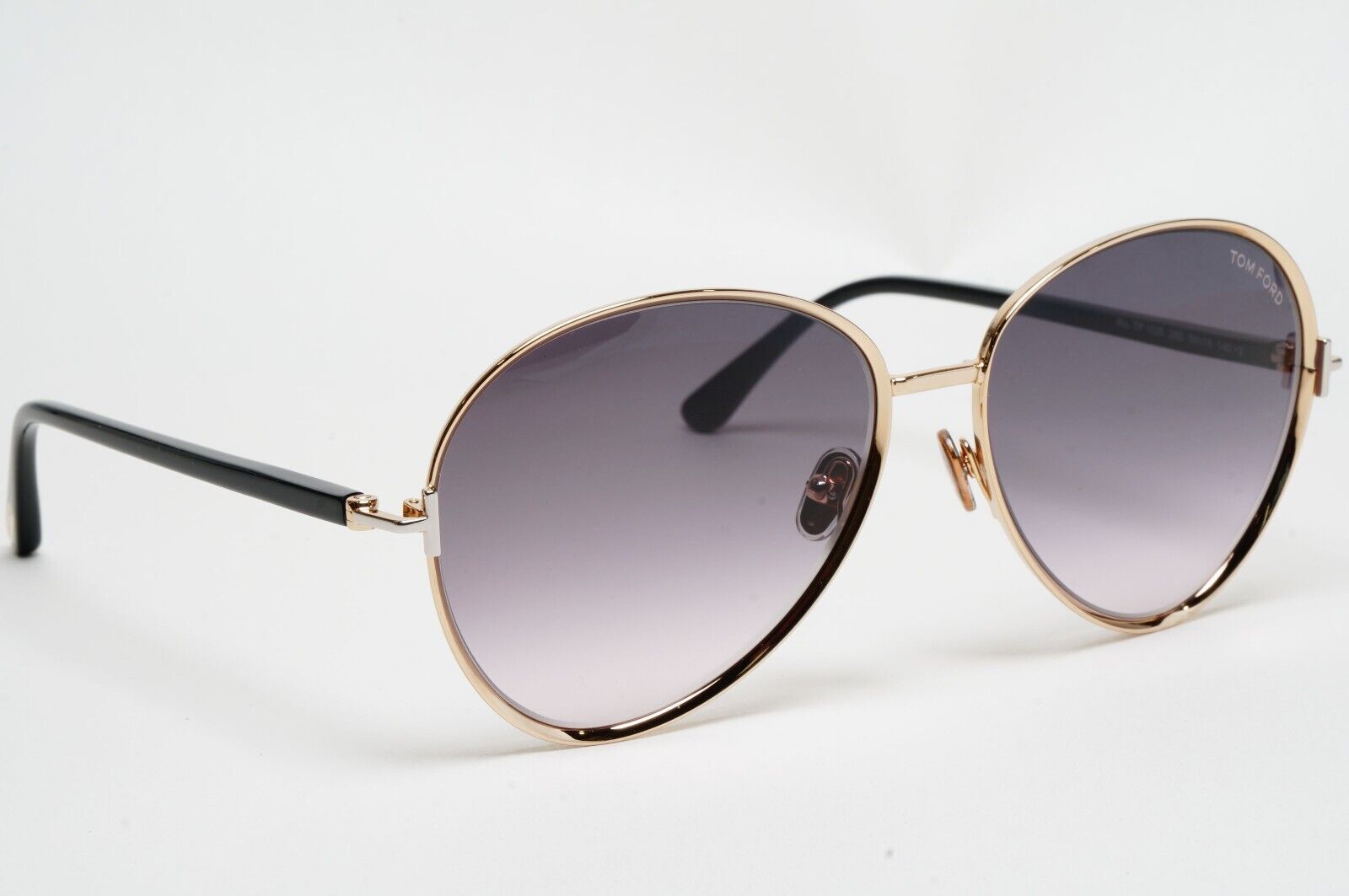 Tom Ford Sunglasses Rio Gold Black Grey Gradient Metal Pilot FT1028 TF 1028 28B