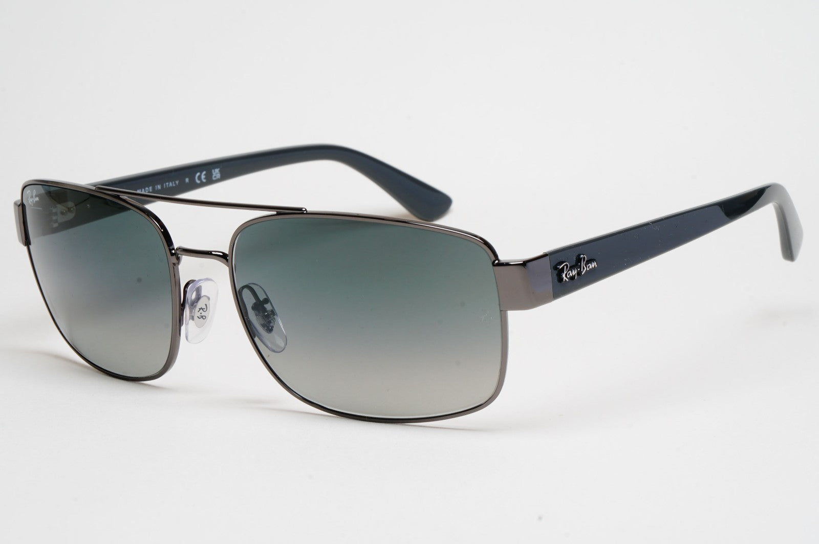 Ray-Ban Sunglasses Gunmetal Grey Square Pilot Navigator RB 3687 002/31 61mm