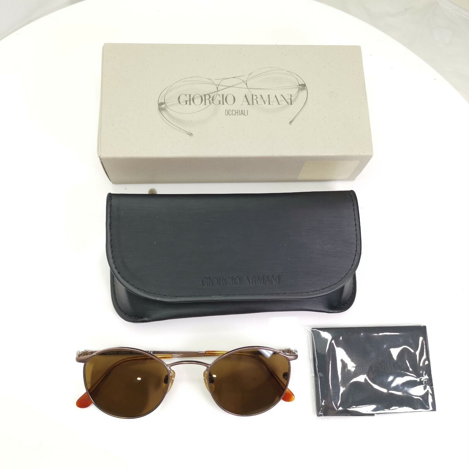 Giorgio Armani 1997 Vintage Retro Sunglasses Bronze Brown Men Women 49mm 132 750