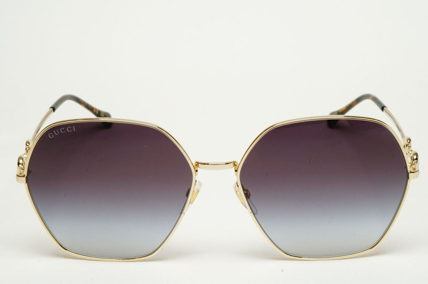 Gucci Sunglasses 2023 Hexagon Oversized Gold Grey Gradient GG1335S 001 170125