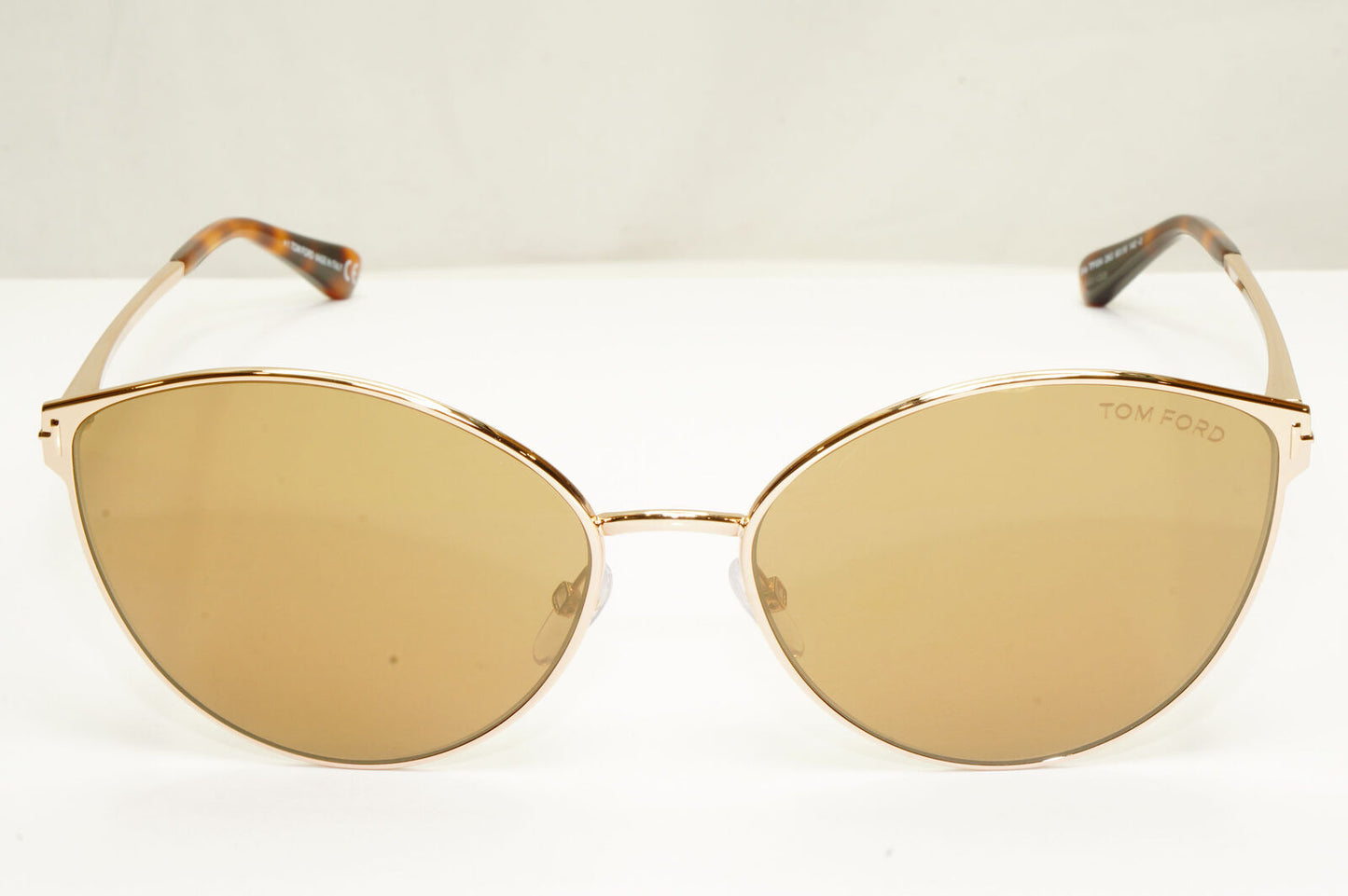 Authentic Tom Ford Womens Gold Brown Metal Sunglasses Zeila TF 654 28G