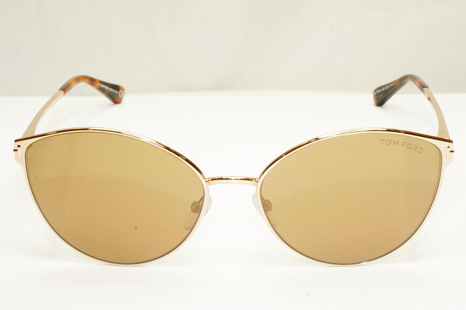 Authentic Tom Ford Womens Gold Brown Metal Sunglasses Zeila TF 654 28G