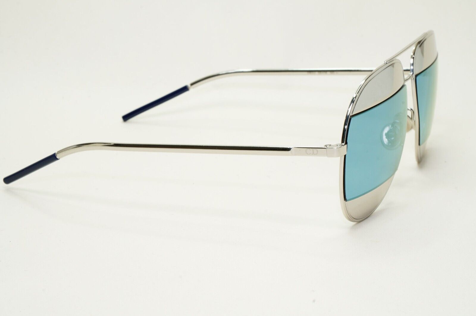 Dior Sunglasses Blue Silver Palladium Metal Pilot Unisex Split 1 0103J 311024