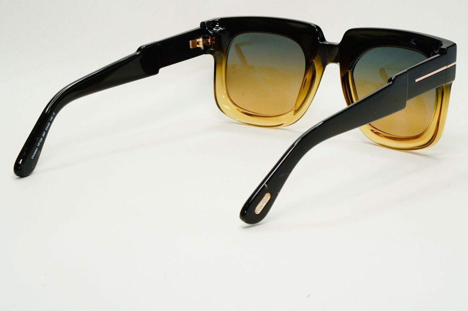 Tom Ford Sunglasses Christian Black Brown Honey Square FT0729 TF 729 96P 53mm