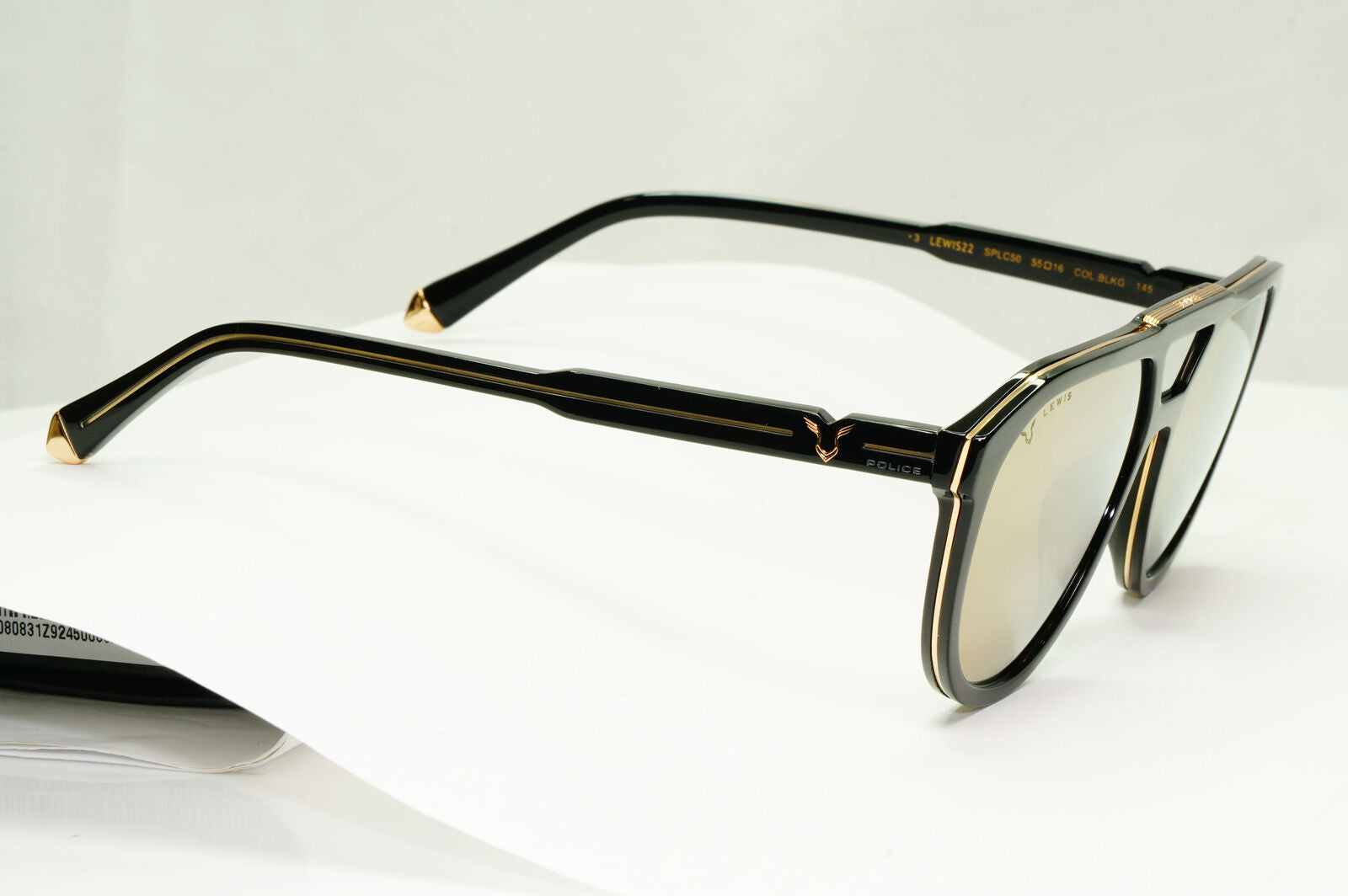 Police Lewis Hamilton F1 Sunglasses Black Gold Mirror Pilot 22 SPL C50 COL BLKG