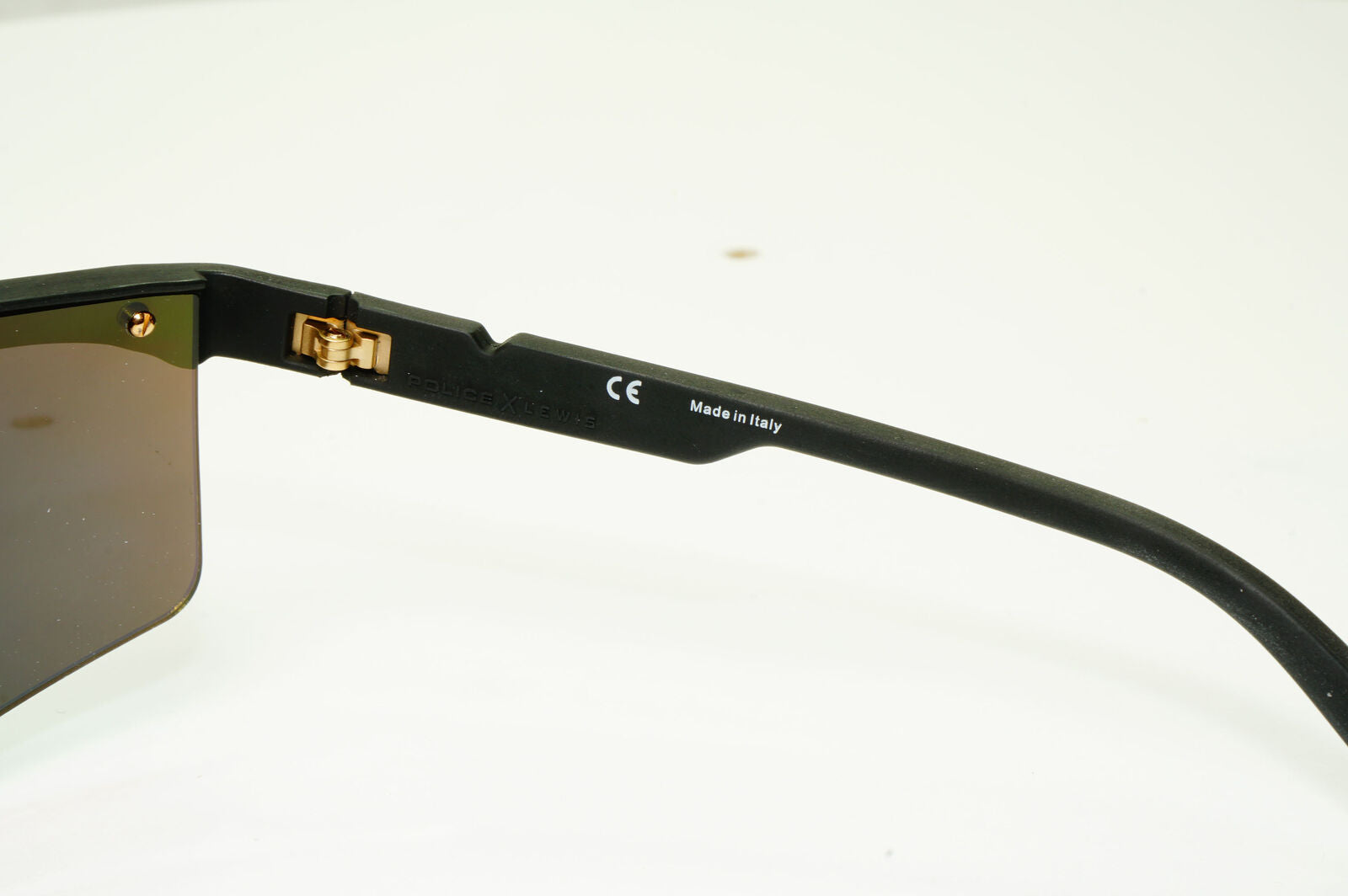 Police Lewis Hamilton F1 Sunglasses Gold Yellow Mirror Shield SPL A28 COL 6AAG