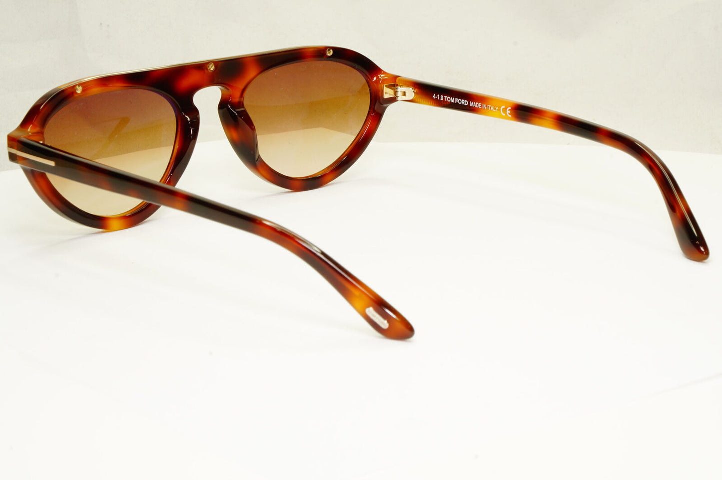 Authentic Tom Ford Mens Havana Light Brown Gold Sunglasses Milo 02 TF 737 53F