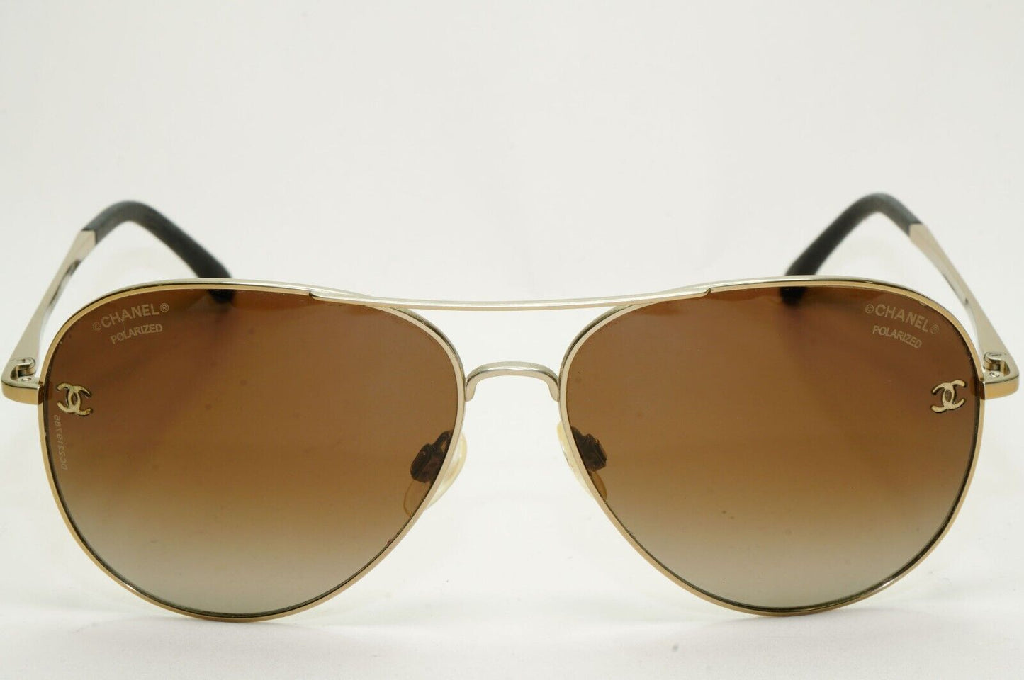 Chanel Sunglasses Polarized Titanium Gold Brown Pilot 4189-T-Q c.395/S9 091124