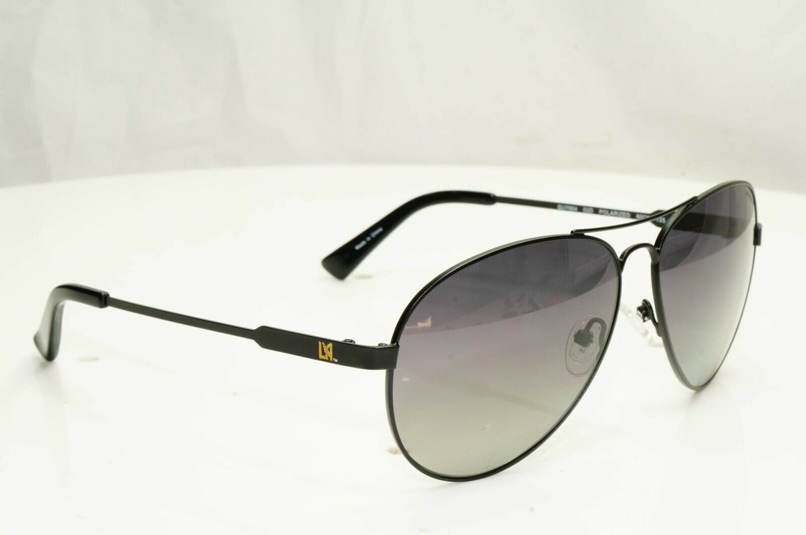 Guess Sunglasses Black Polarized Pilot Metal Gradient Smoke GU 7664 02D 60mm