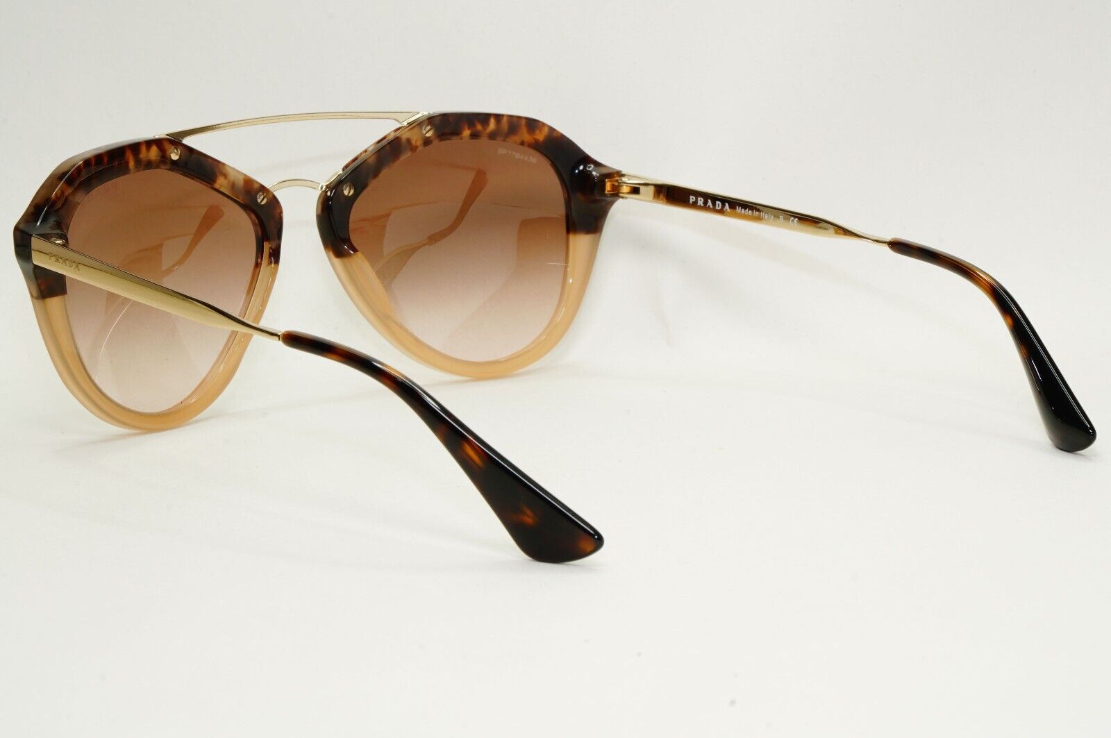 Prada Sunglasses 2014 Cinema Brown Gradient Gold Square PR12QS SPR 12Q ROZ-0A6