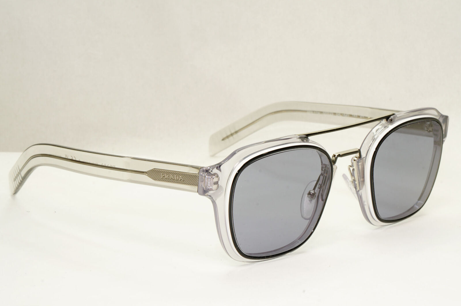 Prada Sunglasses Navigator Transparent Grey Pilot Blue SPR 07W PR07WS 04L-420