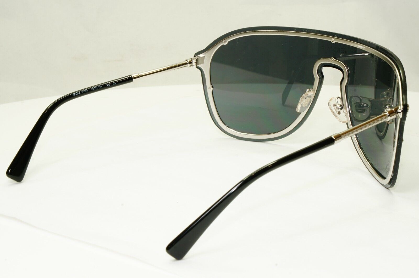 Versace Sunglasses Shield Visor Mask Gold Mirror Silver Unisex MOD 2180 1000/5A