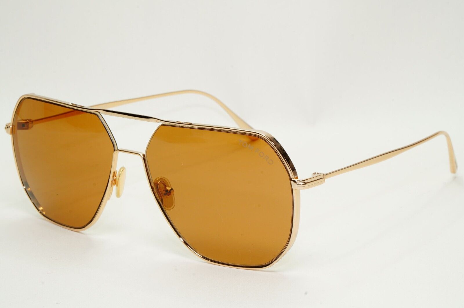 Tom Ford Sunglasses Gilles-02 Gold Brown Metal Navigator Pilot FT0852 TF 852 28E