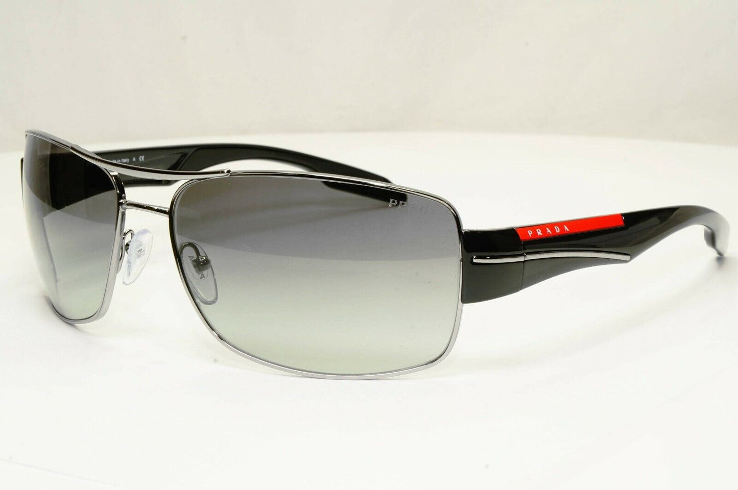 Prada Sunglasses Mens Black Grey Gradient Fade Square PS53NS SPS 53N 5AV-3M1
