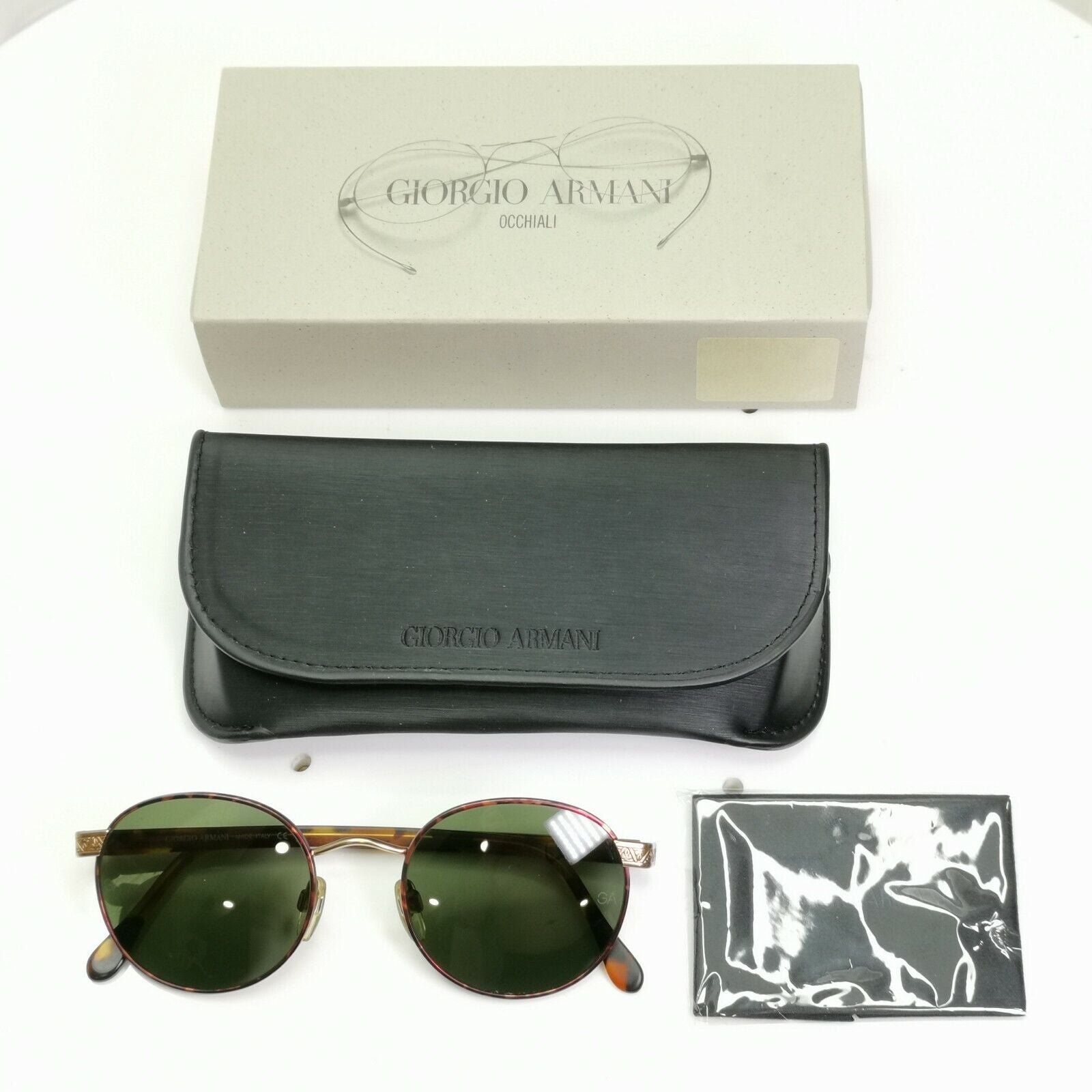 Giorgio Armani 1997 Gold Brown Vintage Retro Sunglasses Men Women 50mm 643 832