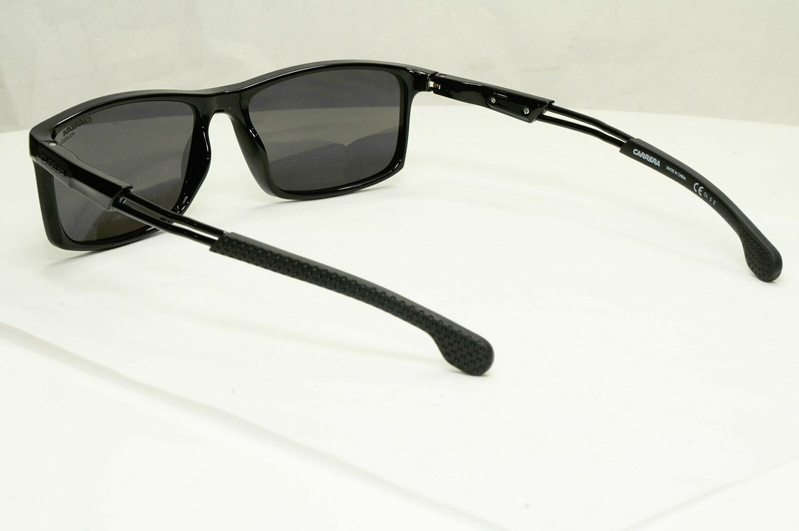 Carrera Polarized Sunglasses Black Smoke Mens Square Rectangle 4016 807M9 Sport