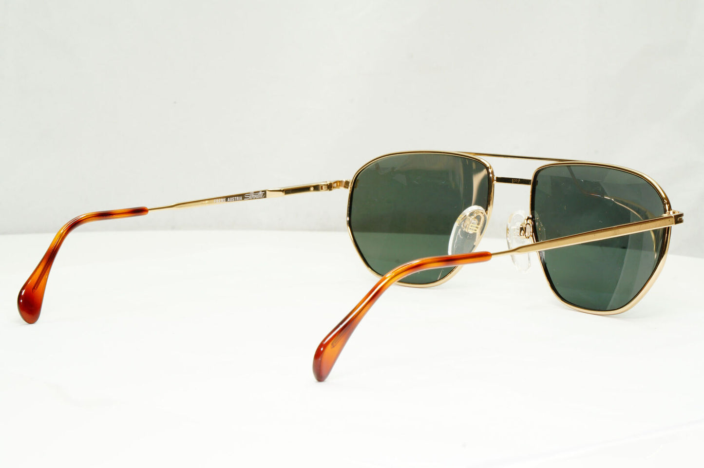 Silhouette 1990s Austria Sunglasses Vintage Gold Green Pilot M7217 V6050 071222